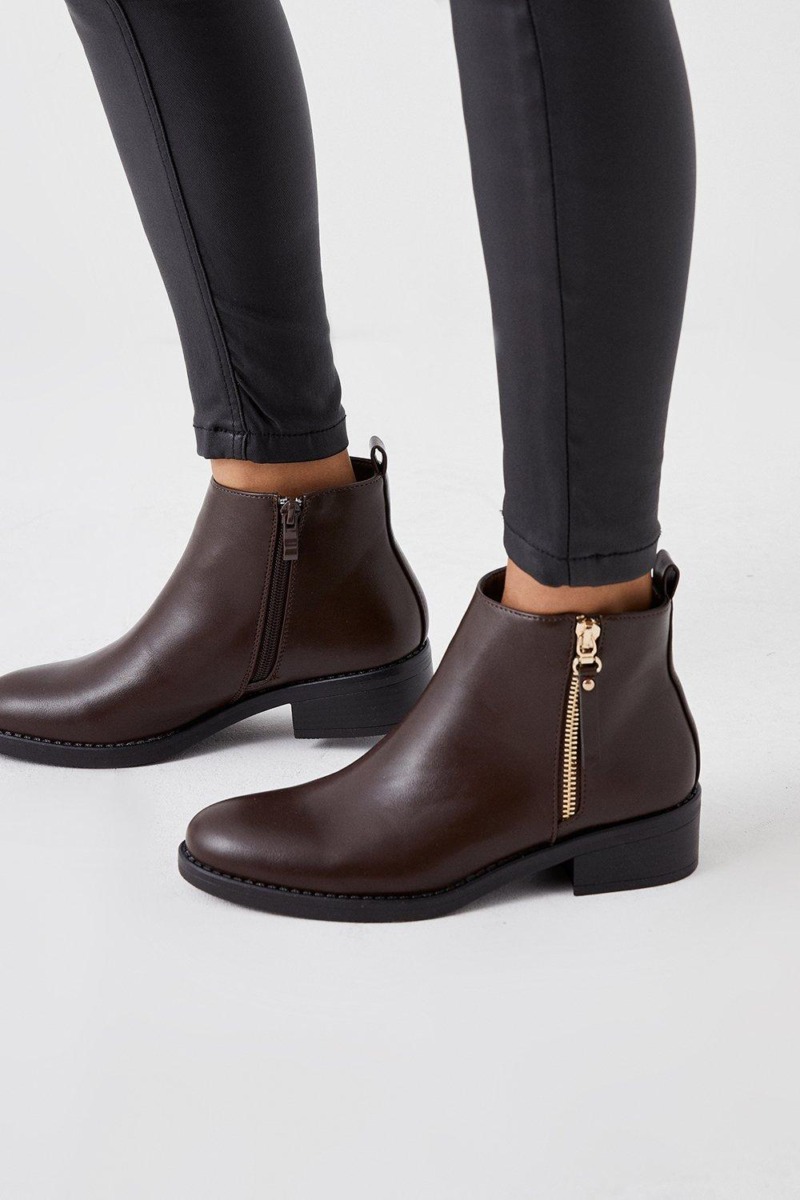 Woman Brown Ankle Boots at Dorothy Perkins GOOFASH