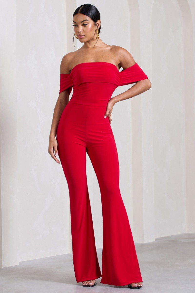 Woman Jumpsuit in Red from Club L London GOOFASH