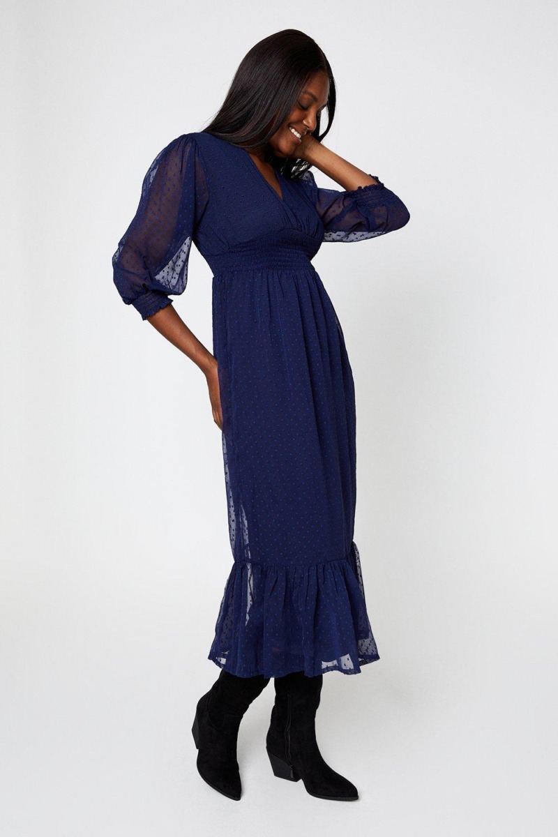 Woman Midi Dress - Blue - Dorothy Perkins GOOFASH