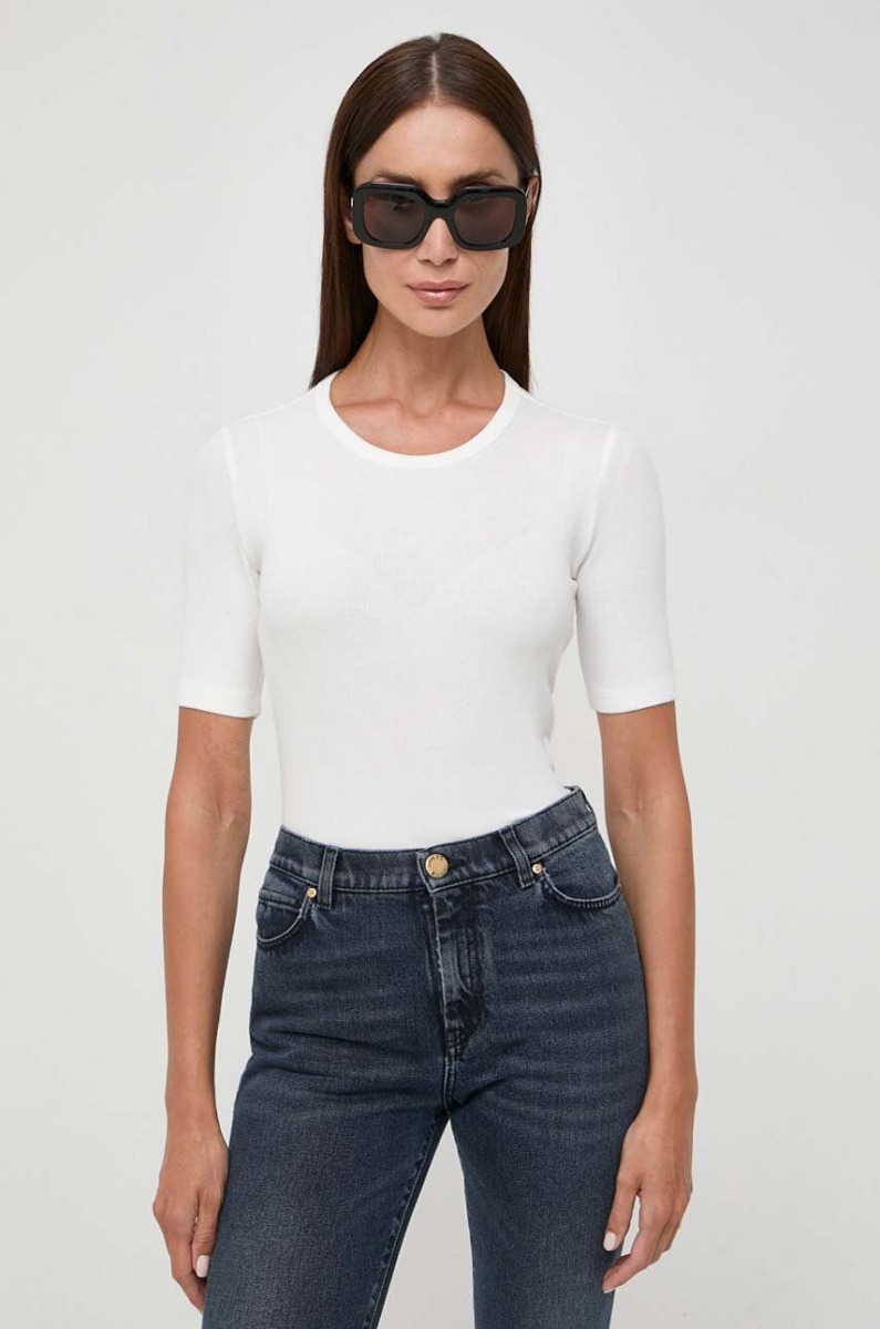 Woman T-Shirt Beige by Answear GOOFASH