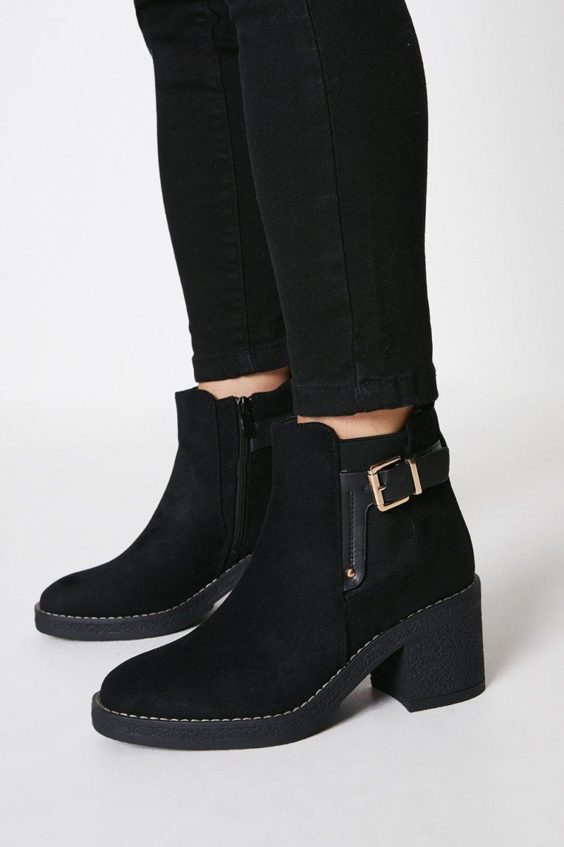 Women Ankle Boots Black - Dorothy Perkins GOOFASH