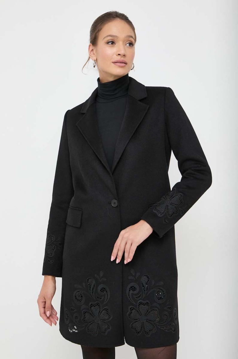 Women Black Coat - Answear - Twinset GOOFASH