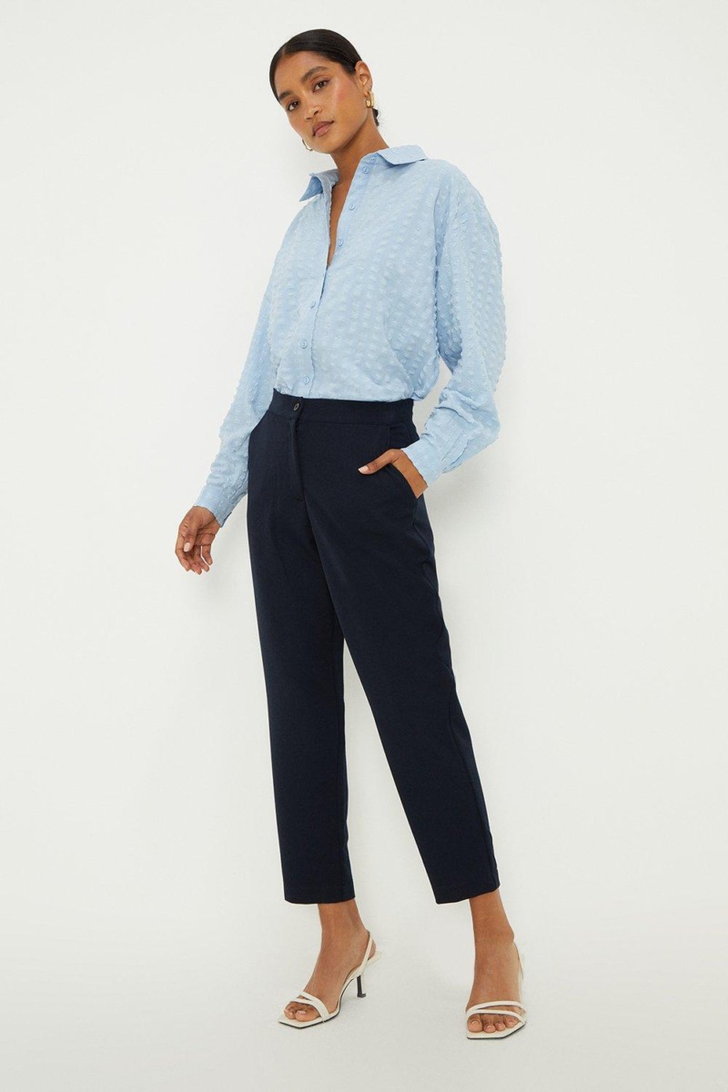 Women Blue Trousers by Dorothy Perkins GOOFASH
