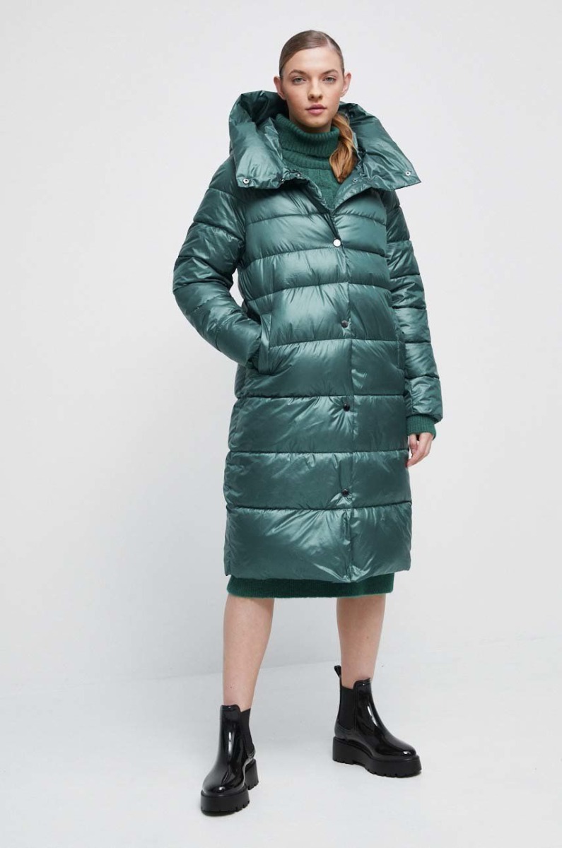 Women Coat - Green - Answear GOOFASH