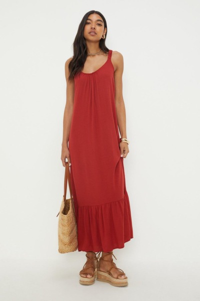 Women Dress in Brown by Dorothy Perkins GOOFASH