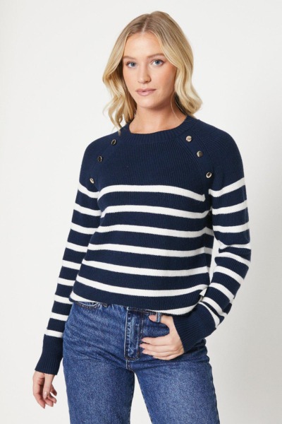 Women Jumper in Striped at Dorothy Perkins GOOFASH
