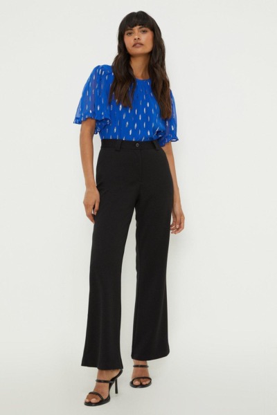 Women's Black Bootcut Trousers by Dorothy Perkins GOOFASH