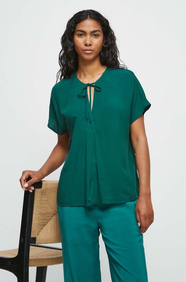 Womens Blouse in Green at Answear GOOFASH