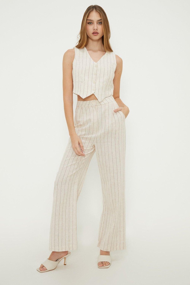 Womens Ivory Trousers from Dorothy Perkins GOOFASH