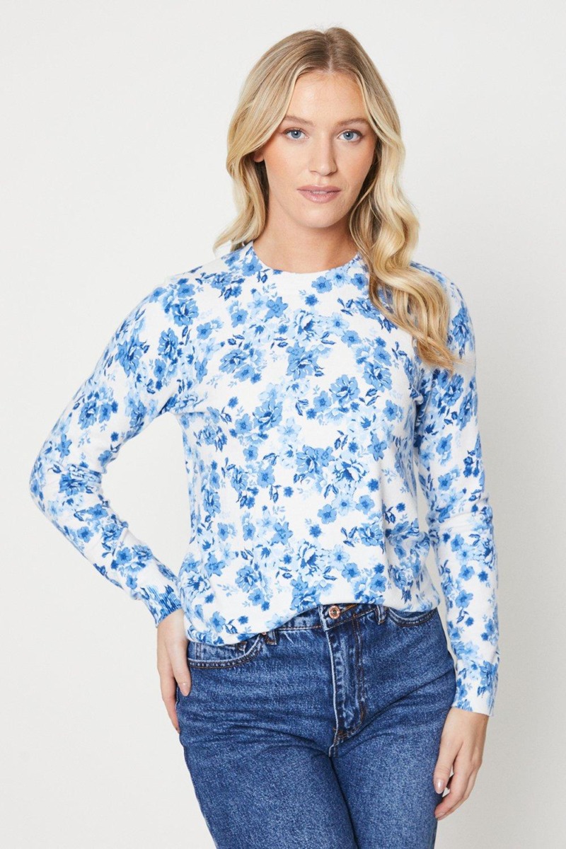 Womens Jumper in Florals by Dorothy Perkins GOOFASH