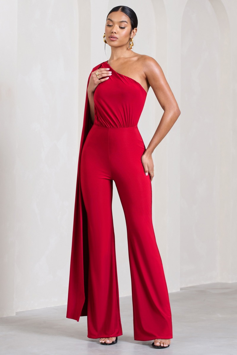 Womens Jumpsuit Red from Club L London GOOFASH