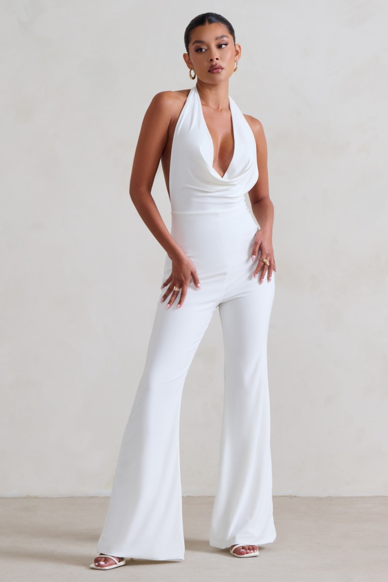Womens Jumpsuit in White at Club L London GOOFASH
