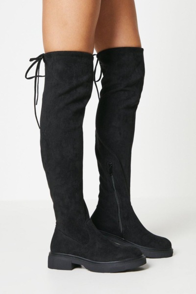 Women's Overknee Boots Black Dorothy Perkins GOOFASH
