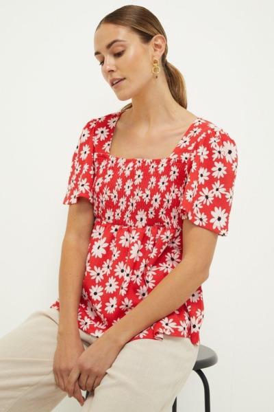 Womens Red Top Dorothy Perkins GOOFASH