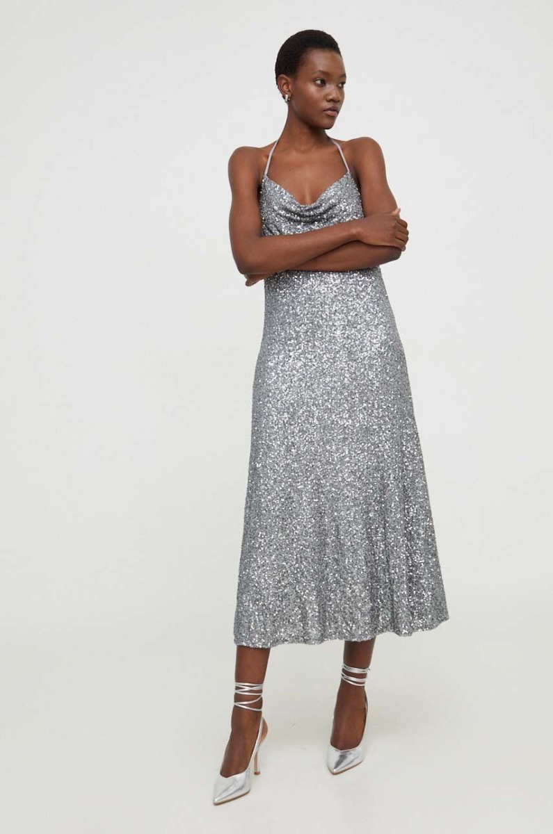 Womens Silver Dress - Answear GOOFASH