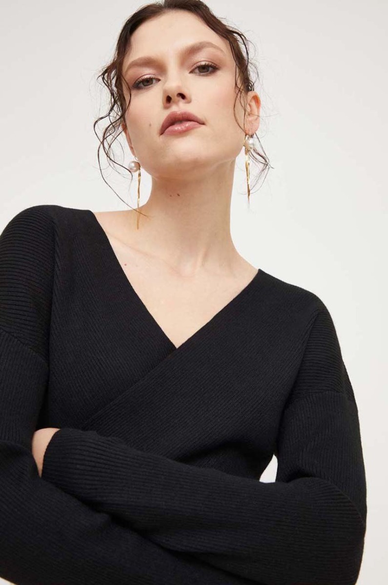Womens Sweater Black Answear GOOFASH