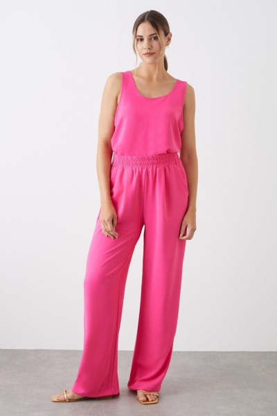 Womens Trousers Pink - Dorothy Perkins GOOFASH