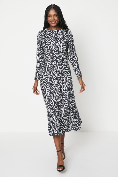 Zebra Womens Midi Dress Dorothy Perkins GOOFASH