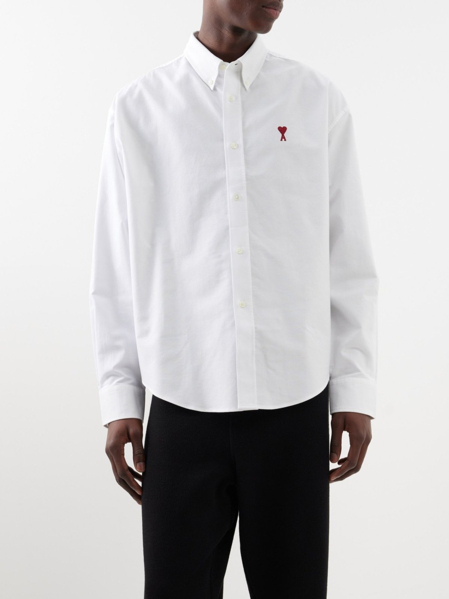 Ami White Man Shirt - Matches Fashion GOOFASH