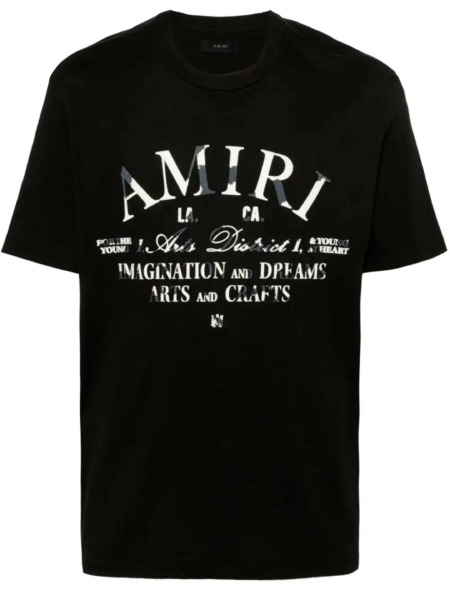Amiri Mens T-Shirt Black - Leam GOOFASH