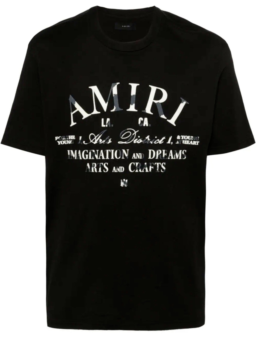 Amiri Mens T-Shirt Black - Leam GOOFASH