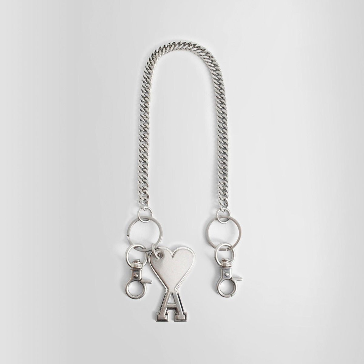 Antonioli - Silver Keychain Ami Paris Men GOOFASH