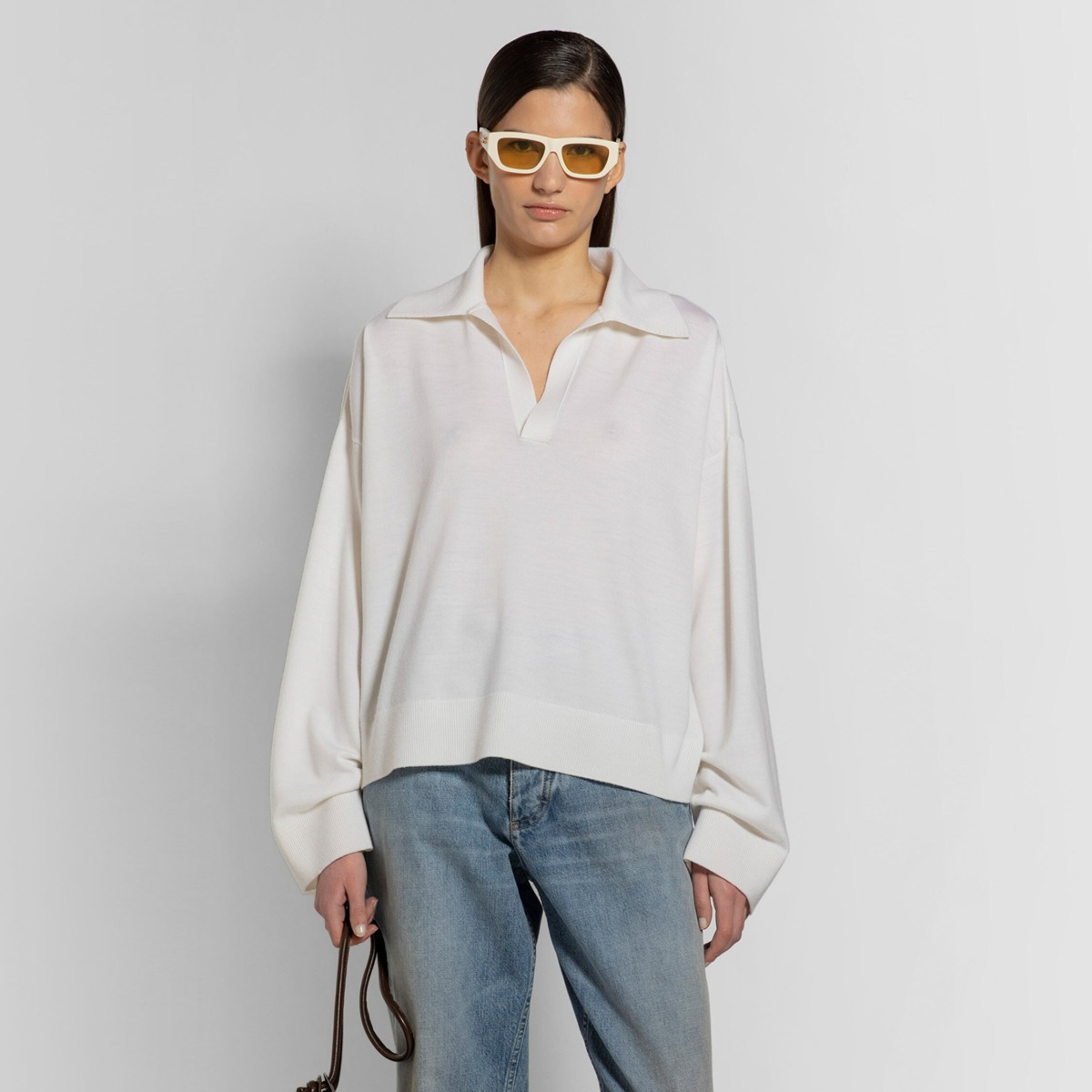 Antonioli - Sweatshirt in White Bottega Veneta Woman GOOFASH