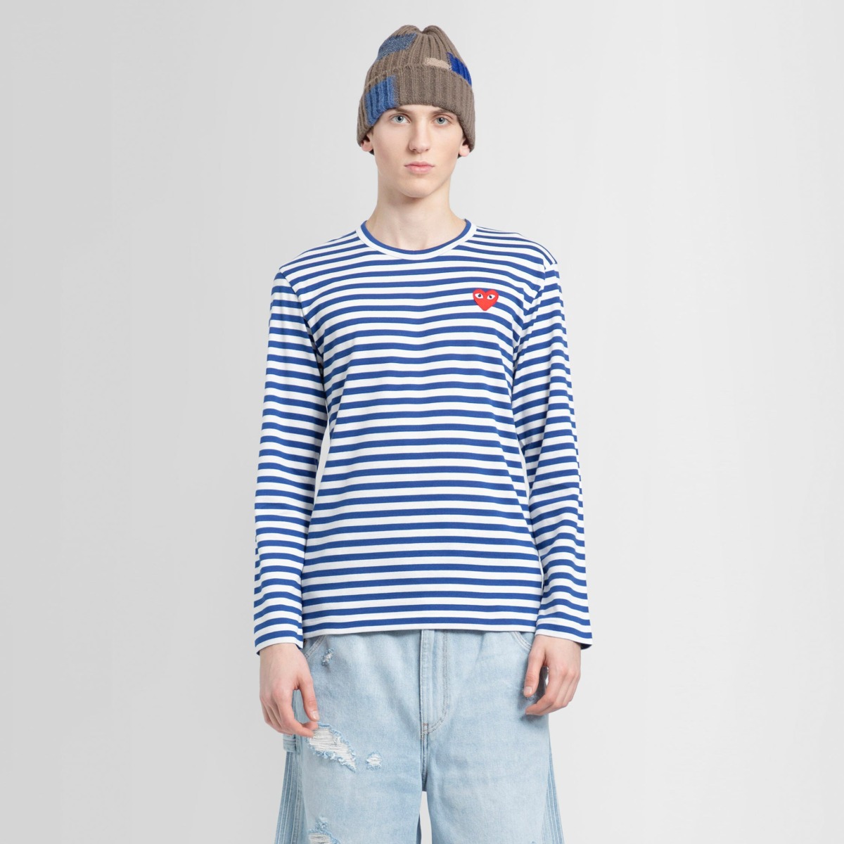 Antonioli - T-Shirt in Blue for Man from Comme Des Garcons GOOFASH