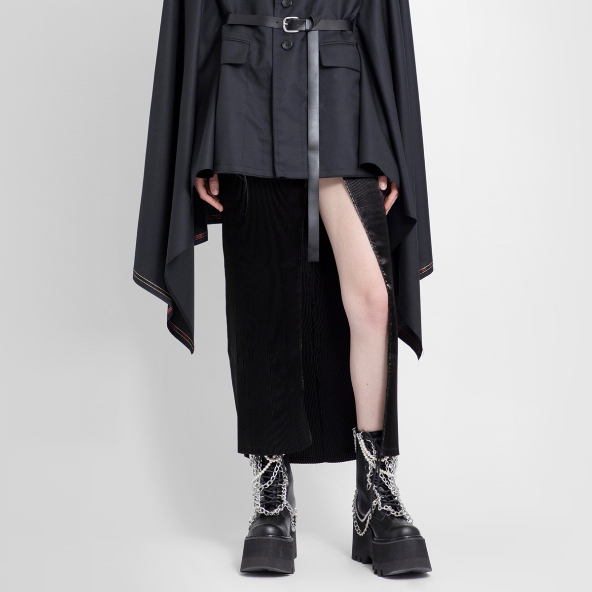 Antonioli - Woman Black Skirt by Junya Watanabe GOOFASH
