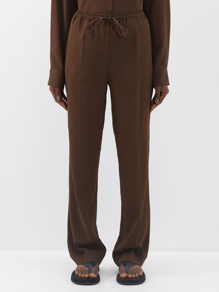 Asceno Brown Ladies Trousers - Matches Fashion GOOFASH