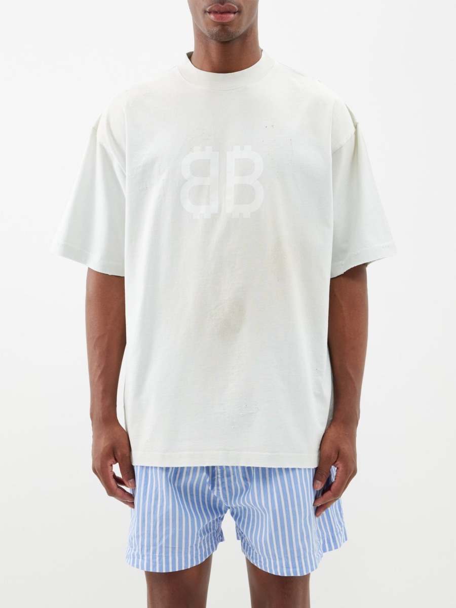 Balenciaga Men T-Shirt White - Matches Fashion GOOFASH