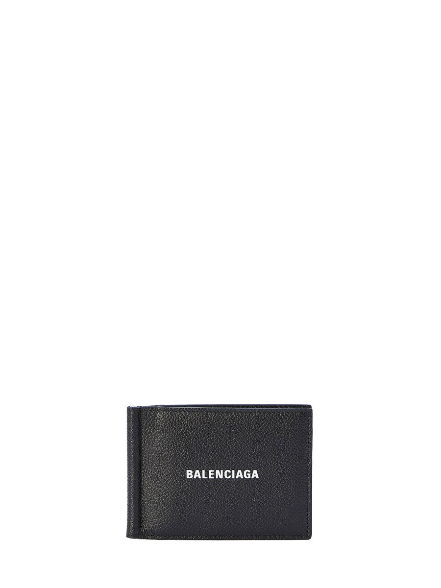 Balenciaga - Men's Wallet in Black Leam GOOFASH
