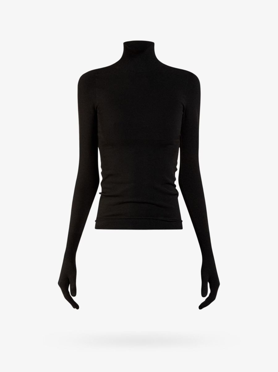 Balenciaga Woman Sweater Black Nugnes GOOFASH