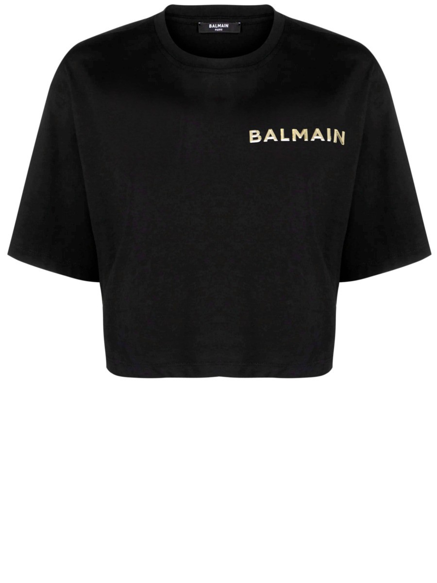 Balmain Woman Black T-Shirt from Leam GOOFASH