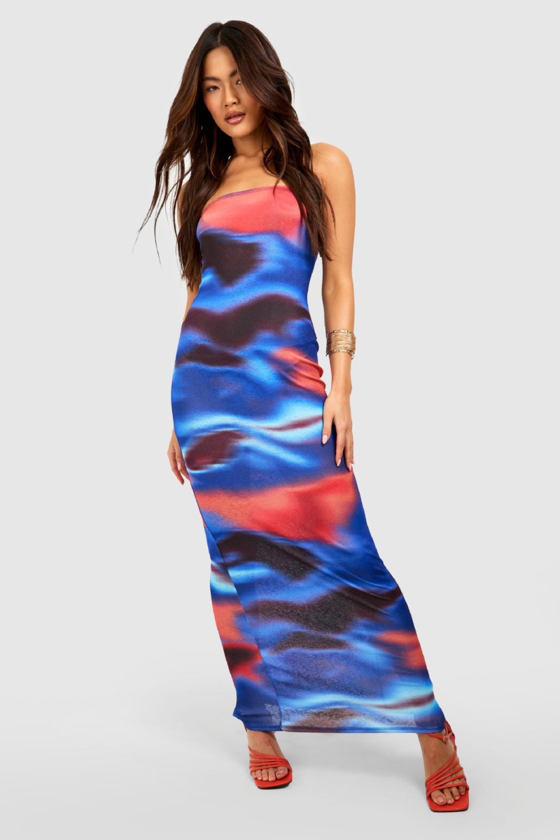 Bandeau Maxi Dress in Multicolor for Woman at Boohoo GOOFASH