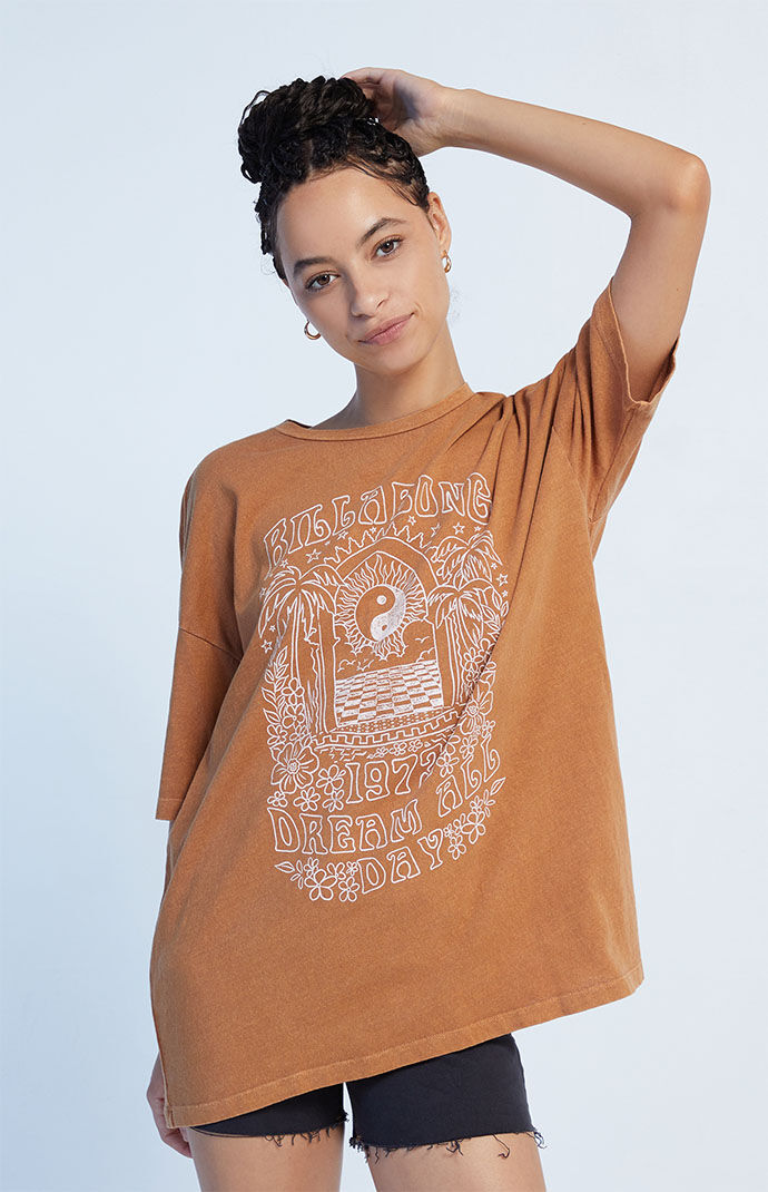 Billabong - T-Shirt in Brown for Women from Pacsun GOOFASH