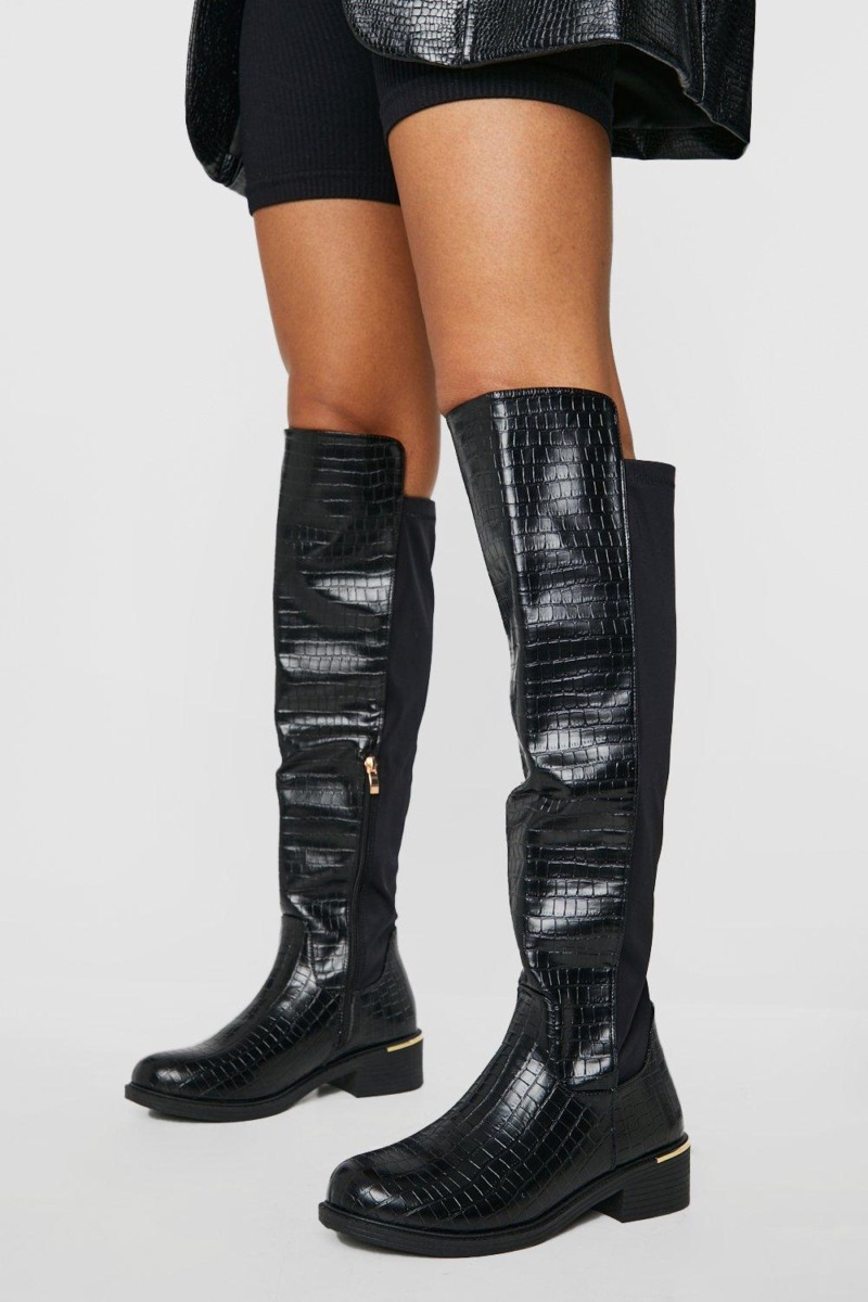 Black Boots for Woman by Boohoo GOOFASH