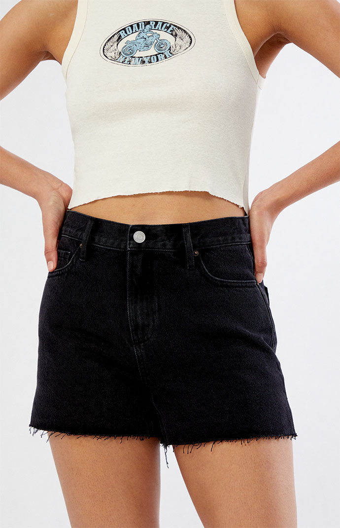 Black Denim Shorts for Woman at Pacsun GOOFASH
