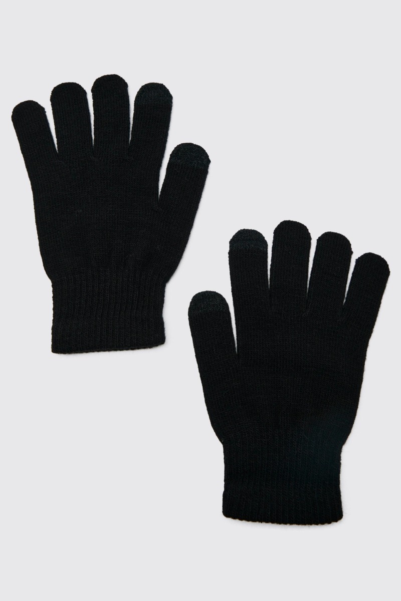 Black Gloves Boohoo GOOFASH