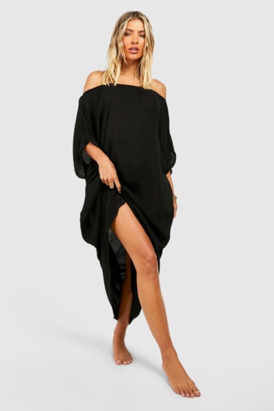 Black Maxi Dress for Woman from Boohoo GOOFASH