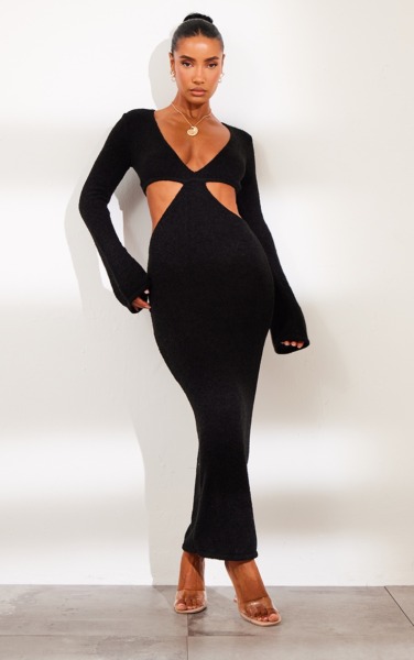 Black Woman Maxi Dress PrettyLittleThing GOOFASH