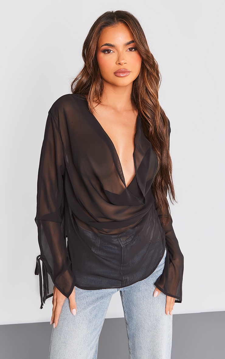 Blouse in Black for Woman from PrettyLittleThing GOOFASH