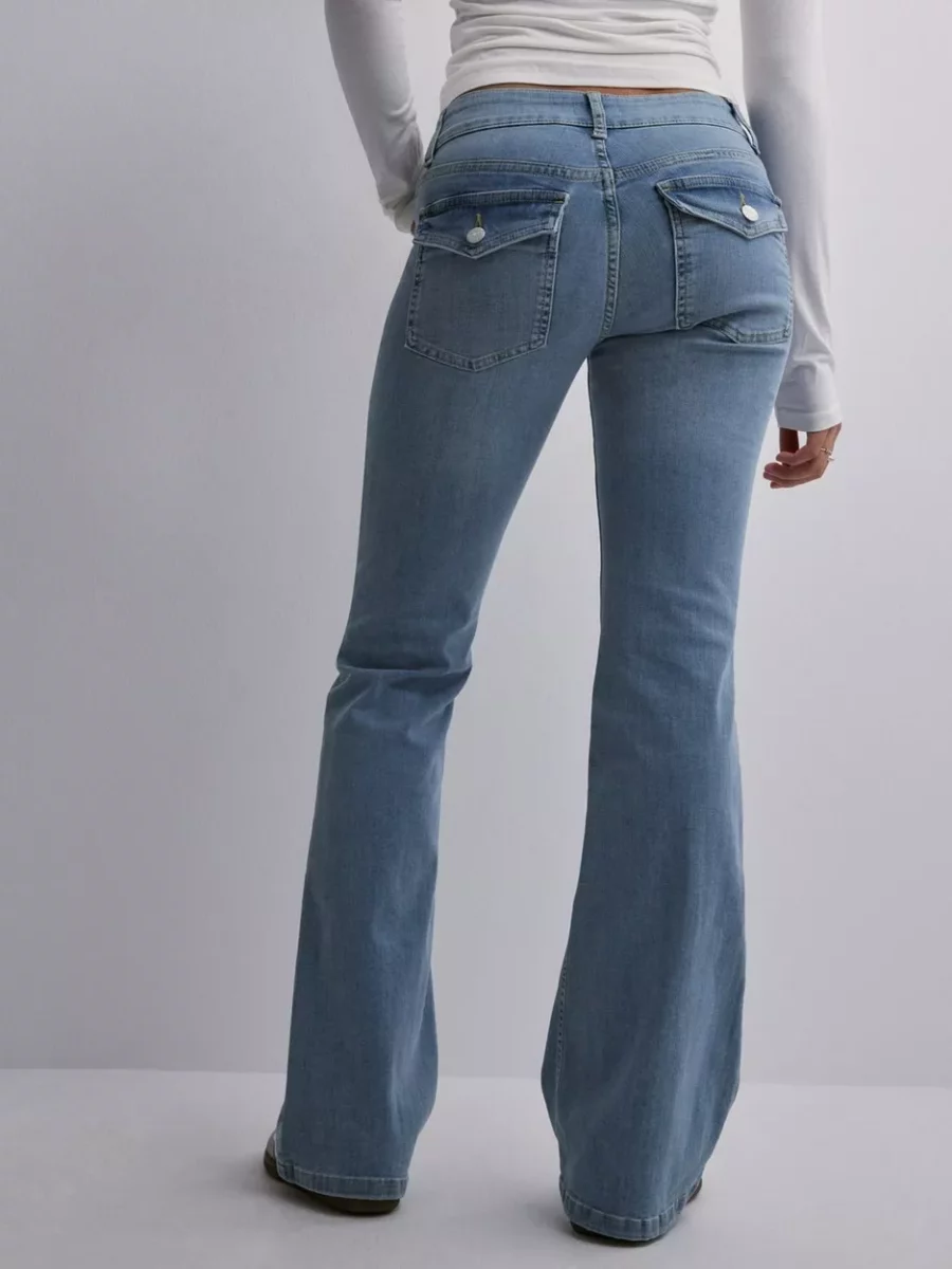 Blue Bootcut Jeans by Nelly GOOFASH