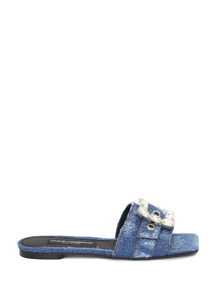 Blue Flat Sandals - Dolce & Gabbana Ladies - Leam GOOFASH