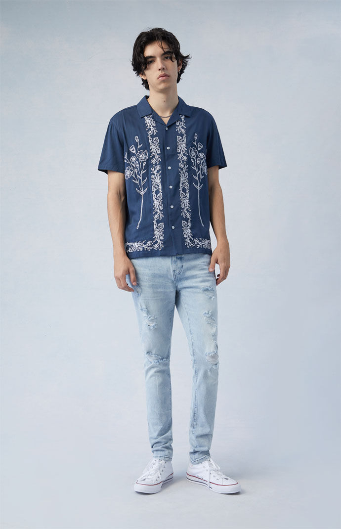 Blue Skinny Jeans for Men at Pacsun GOOFASH