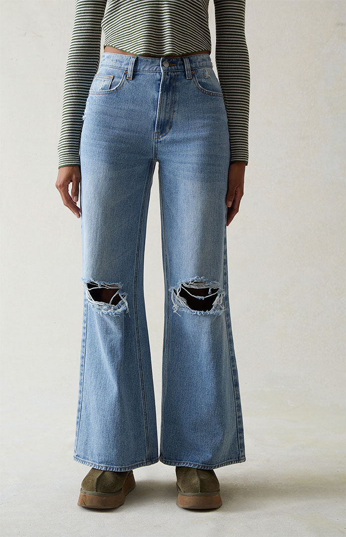 Blue - Wide Leg Jeans - Woman - Pacsun GOOFASH