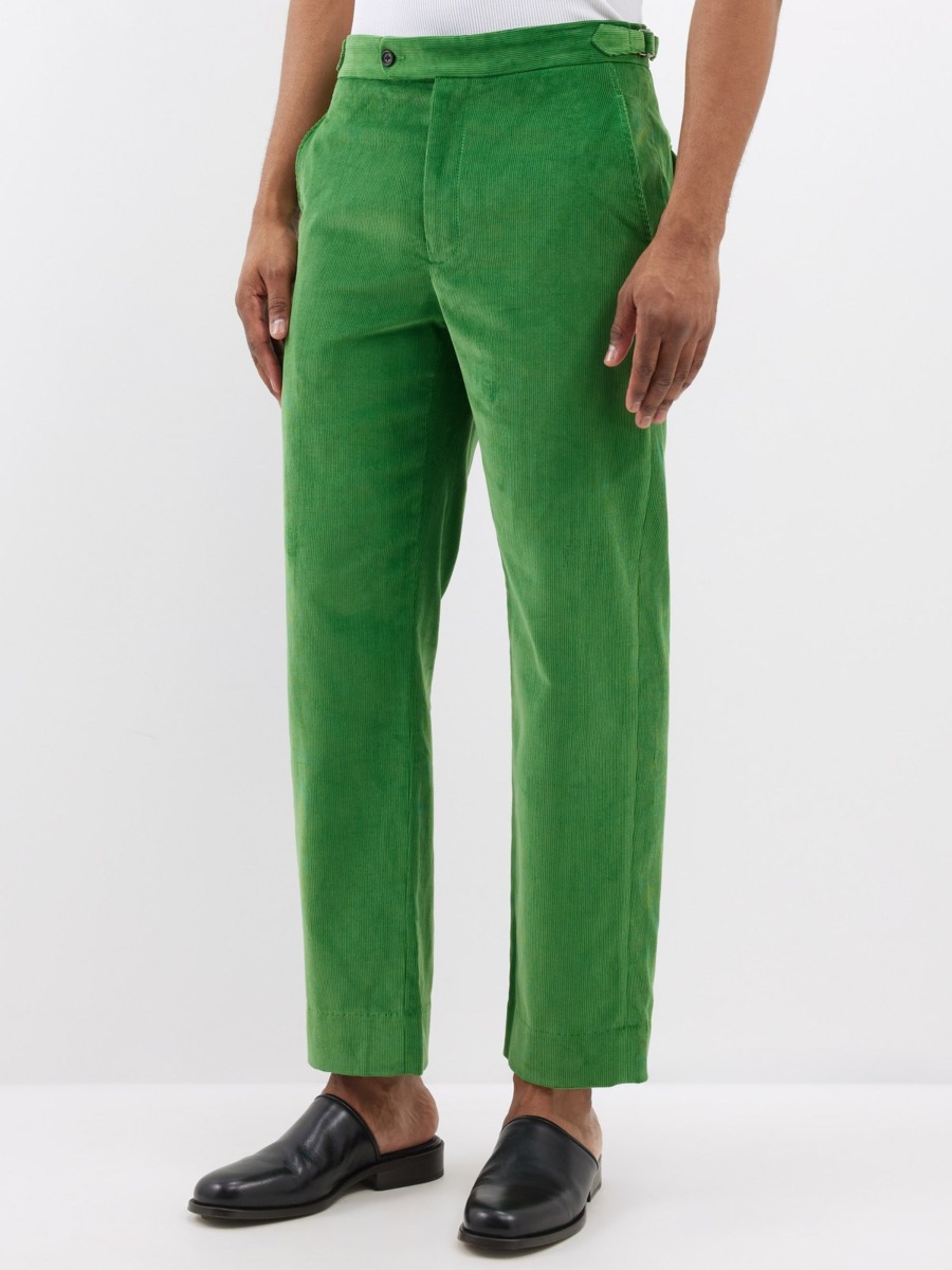 Bode Men Trousers Green from Matches Fashion GOOFASH