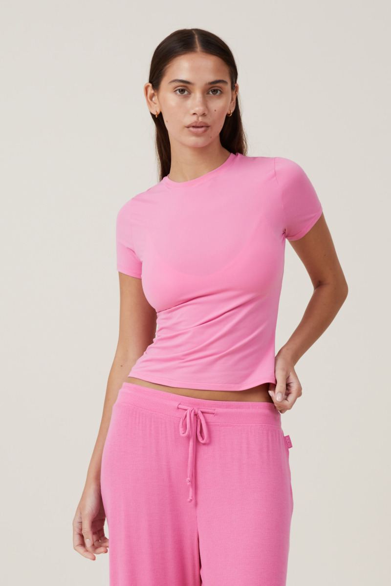 Body - Ladies T-Shirt in Rose - Cotton On GOOFASH