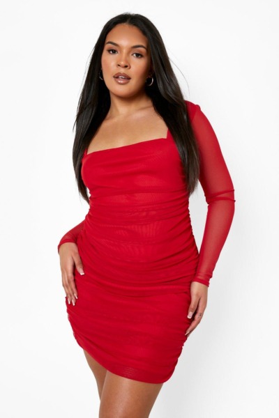 Bodycon Dress Red for Woman from Boohoo GOOFASH