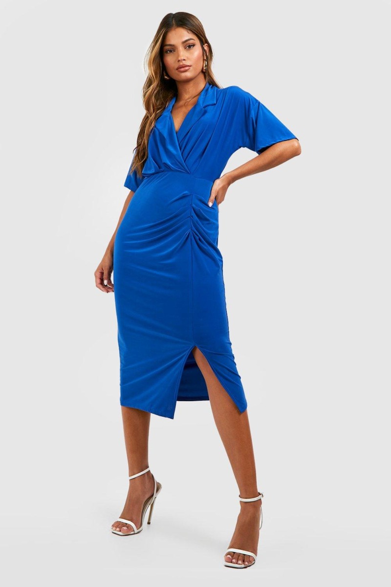 Boohoo Blue Shirt Dress for Women GOOFASH